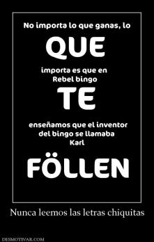Nunca leemos las letras chiquitas