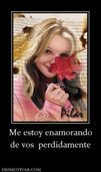 Me estoy enamorando de vos  perdidamente
