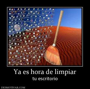 Ya es hora de limpiar tu escritorio