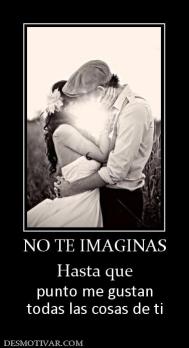 NO TE IMAGINAS Hasta que punto me gustan todas las cosas de ti