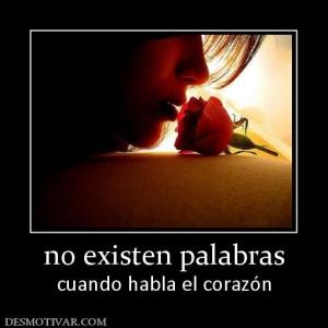 no existen palabras cuando habla el corazón