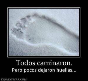 Todos caminaron. Pero pocos dejaron huellas...