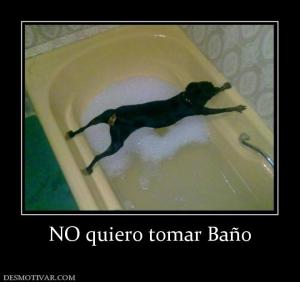 NO quiero tomar Baño