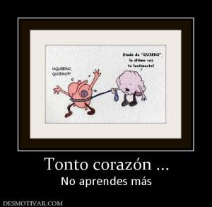 Tonto corazón ... No aprendes más