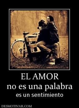 EL AMOR no es una palabra es un sentimiento