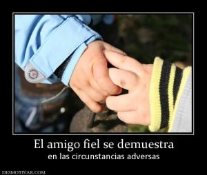 El amigo fiel se demuestra en las circunstancias adversas