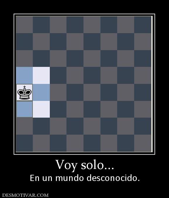 Voy solo... En un mundo desconocido.