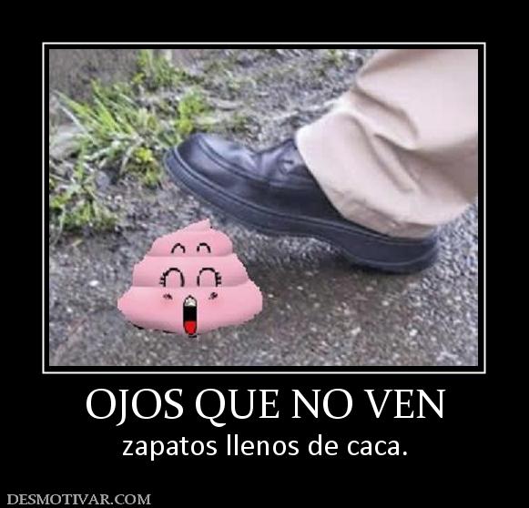 OJOS QUE NO VEN zapatos llenos de caca.