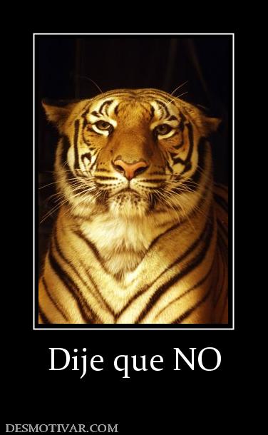 Dije que NO