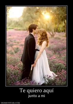 Te quiero aquí junto a mi