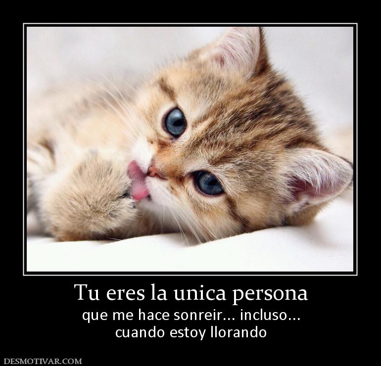 Tu eres la unica persona que me hace sonreir... incluso... cuando estoy llorando