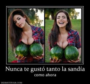 Nunca te gustó tanto la sandía como ahora