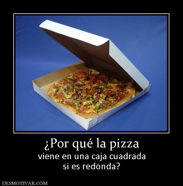 ¿Por qué la pizza viene en una caja cuadrada si es redonda?