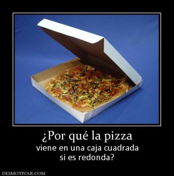 ¿Por qué la pizza viene en una caja cuadrada si es redonda?