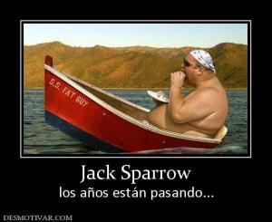 Jack Sparrow los años están pasando...