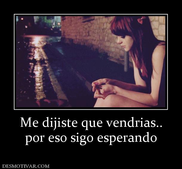 Me dijiste que vendrias.. por eso sigo esperando