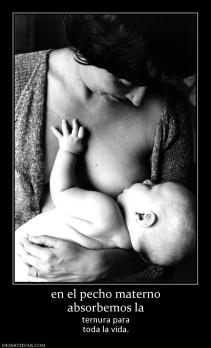 en el pecho materno absorbemos la ternura para toda la vida.