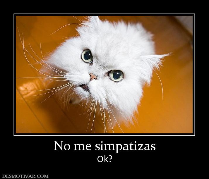 No me simpatizas Ok?
