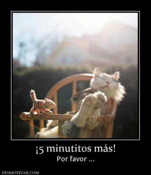 ¡5 minutitos más! Por favor ...