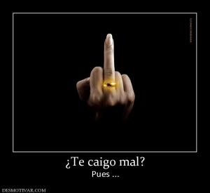 ¿Te caigo mal? Pues ...