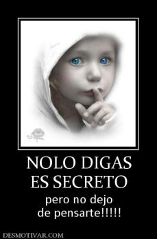 NOLO DIGAS ES SECRETO pero no dejo de pensarte!!!!!
