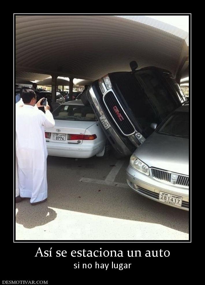 Así se estaciona un auto si no hay lugar