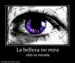 La belleza no mira sólo es mirada