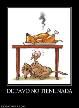 DE PAVO NO TIENE NADA