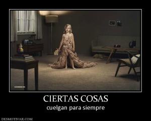 CIERTAS COSAS cuelgan para siempre