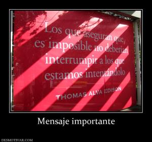 Mensaje importante