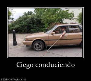 Ciego conduciendo