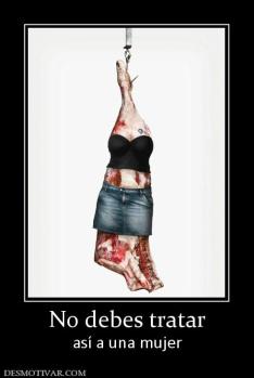 No debes tratar así a una mujer