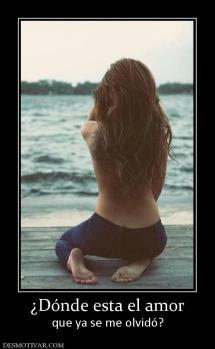 ¿Dónde esta el amor que ya se me olvidó?