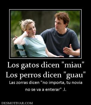 Los gatos dicen  Los perros dicen  Las zorras dicen  no se va a enterar