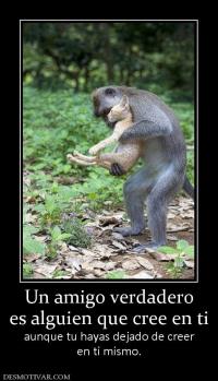 Un amigo verdadero es alguien que cree en ti aunque tu hayas dejado de creer en ti mismo.