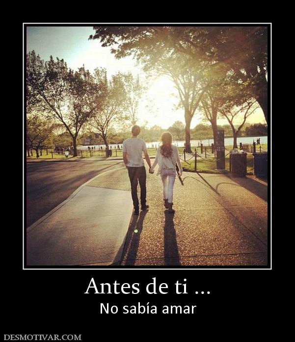 Antes de ti ... No sabía amar