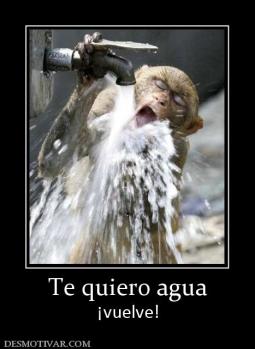 Te quiero agua ¡vuelve!