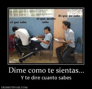 Dime como te sientas... Y te dire cuanto sabes