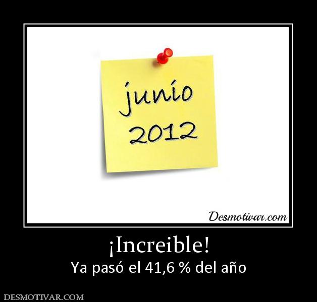 ¡Increible! Ya pasó el 41,6 % del año