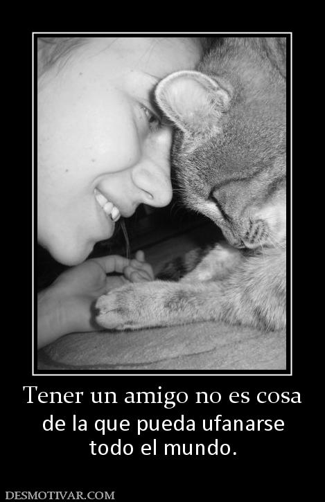 Tener un amigo no es cosa de la que pueda ufanarse todo el mundo.