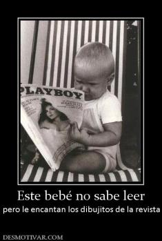 Este bebé no sabe leer pero le encantan los dibujitos de la revista