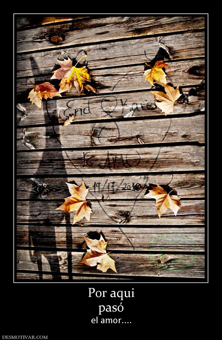 Por aqui pasó el amor....