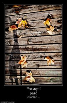 Por aqui pasó el amor....