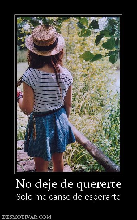 No deje de quererte Solo me canse de esperarte