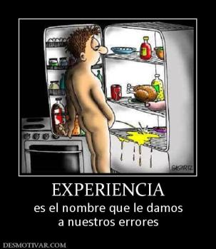 EXPERIENCIA es el nombre que le damos a nuestros errores