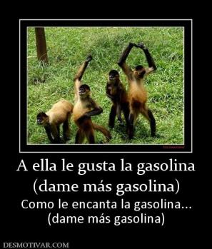 A ella le gusta la gasolina (dame más gasolina) Como le encanta la gasolina... (dame más gasolina)