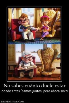 No sabes cuánto duele estar donde antes íbamos juntos, pero ahora sin ti