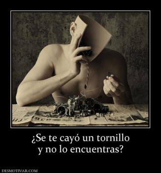 ¿Se te cayó un tornillo y no lo encuentras?