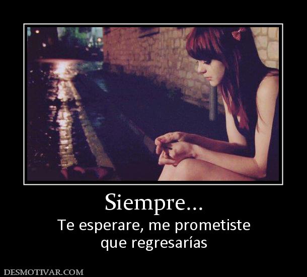 Siempre... Te esperare, me prometiste que regresarías