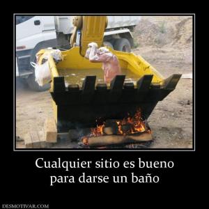 Cualquier sitio es bueno para darse un baño